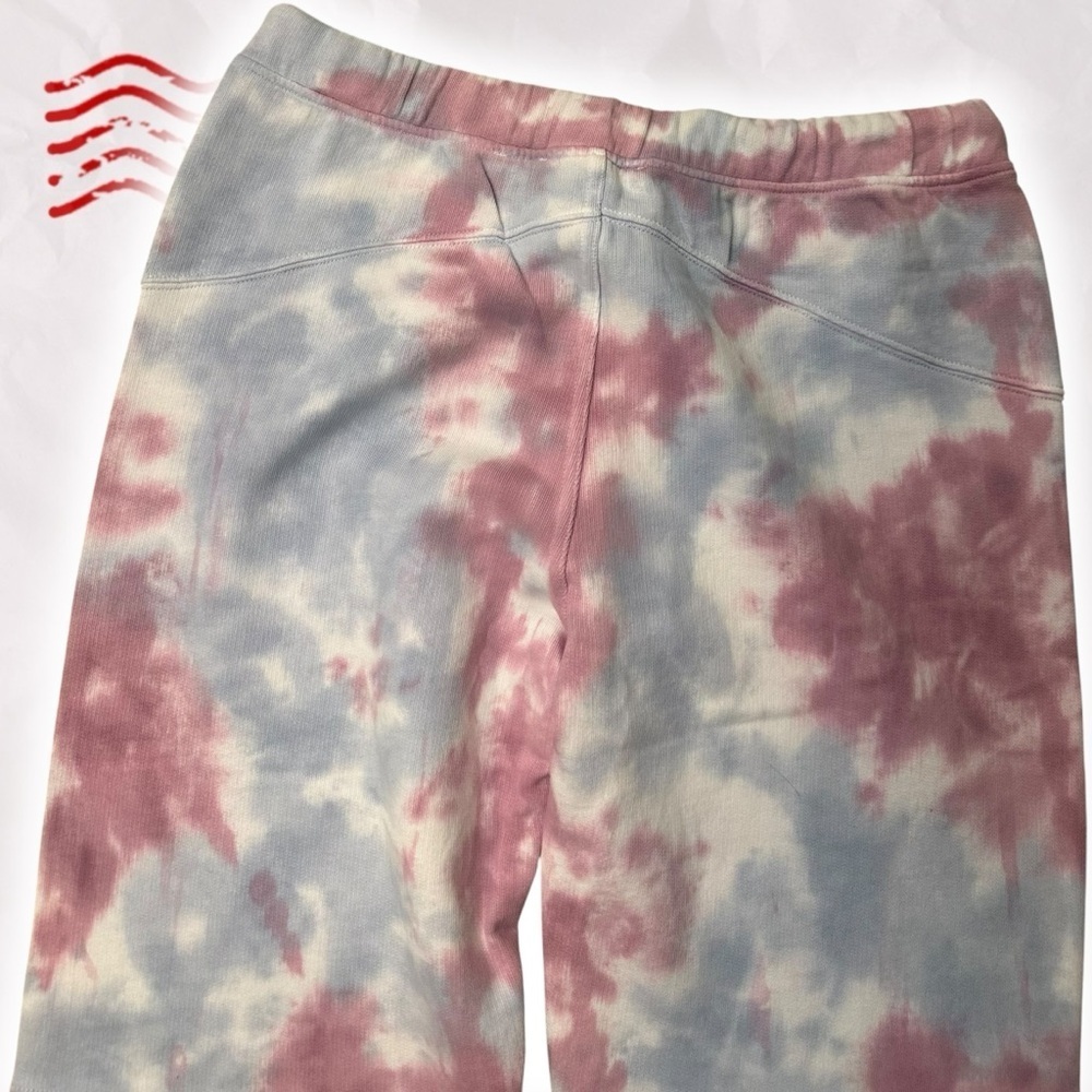 NWT LoveShackFancy ‘Etty’ Cropped Jogger Pant in Pink & Blue Tie Dyed Cotton XS - Picture 11 of 16